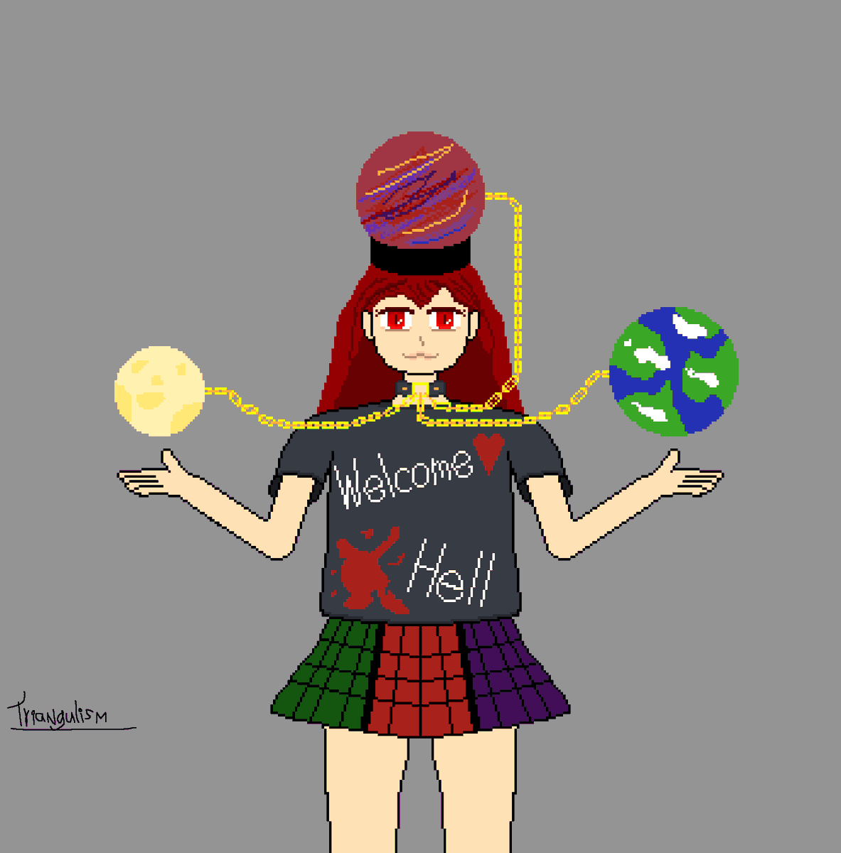 Triangulism's tweet photo. Pixel art of Hecatia! https://t.co/iFnO0uI4uI