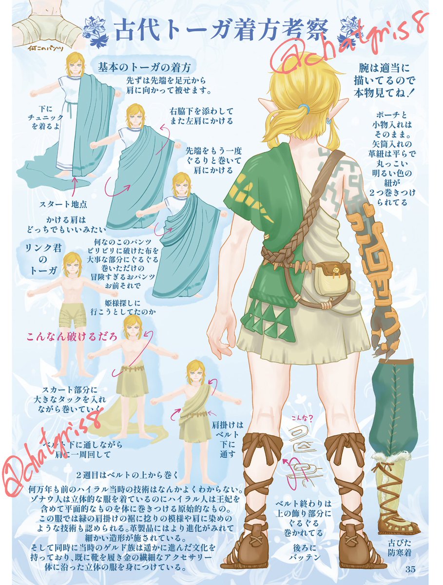 ティアキンリンク君のトーガ服考察　＃ハイラル服飾解説