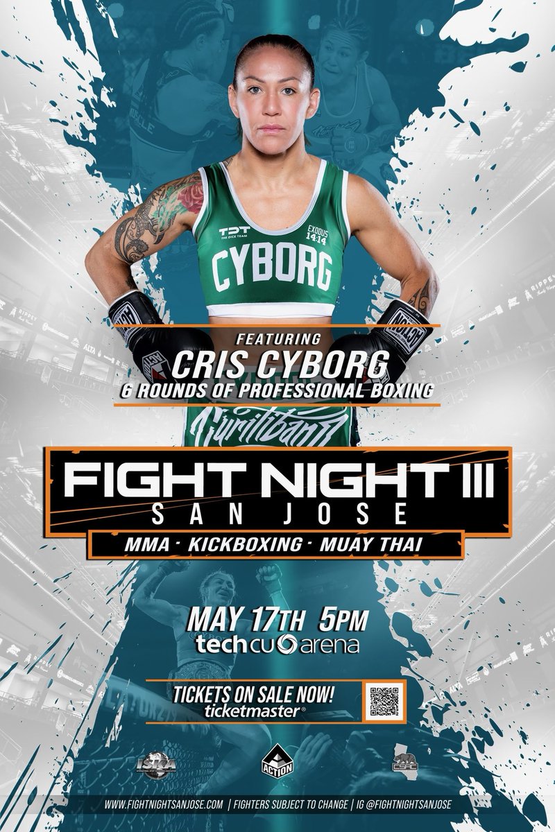 Scott Coker (@scottcoker) on Twitter photo Coker 🤝 <a href="/criscyborg/">CrisCy₿org.Com</a> -
The Greatest of All-Time competes in six rounds of professional 🥊 on May 17 at the <a href="/TechCUArena/">Tech CU Arena</a> Coker 🤝 <a href="/criscyborg/">CrisCy₿org.Com</a> -
The Greatest of All-Time competes in six rounds of professional 🥊 on May 17 at the <a href="/TechCUArena/">Tech CU Arena</a>