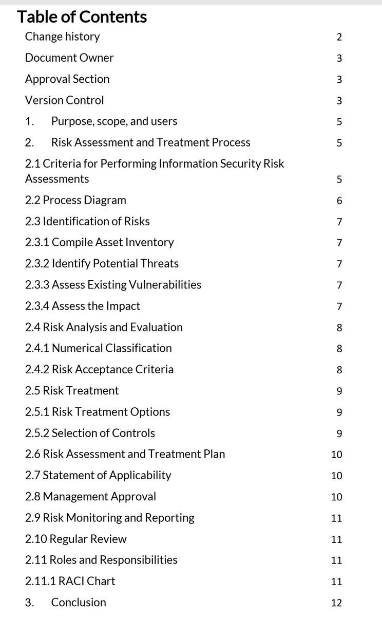 FruittySpiceOTD's tweet photo. ISO/IEC 27001/27002 (2022) Continuation.

● Control Measurements Matrix
●Information Security Risk Assessment and Treatment Process https://t.co/Ju90s4EyVk