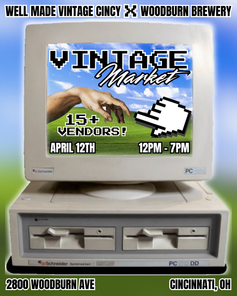 This Saturday Well Made Vintage Cincy is hosting a vintage market with 15 plus vendors right here at Woodburn Brewing! Come on out and shop some cool stuff while you sip on some drinks! We'll see you from 12-7pm!
