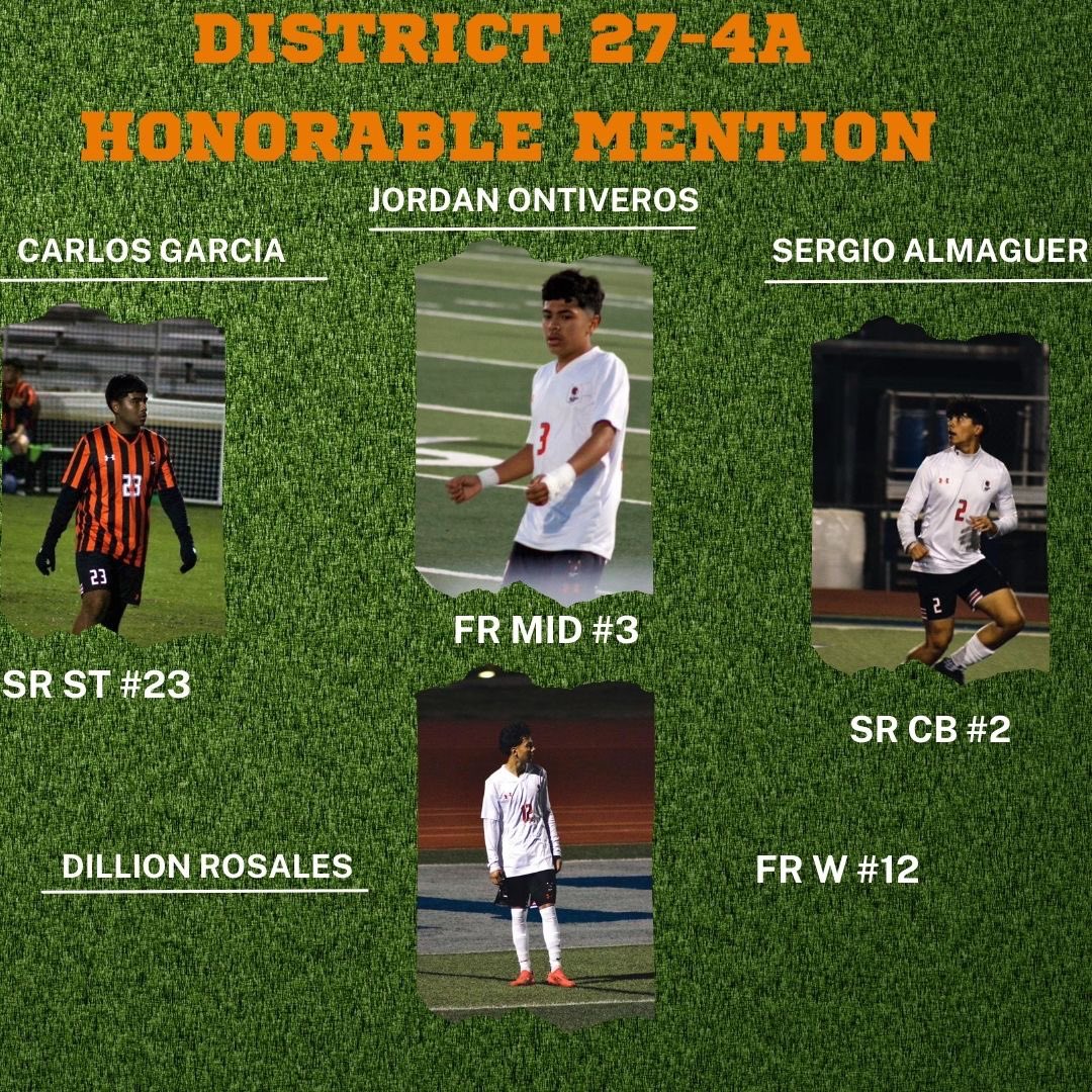 27-4A Honorable Mentions 
<a href="/ApachesGHS/">Apache Athletics</a> <a href="/BoosterApache/">Gonzales Apache Athletic Booster Club</a> <a href="/SATXSoccer/">S.A. Soccer ⚽🎥🎙️</a>