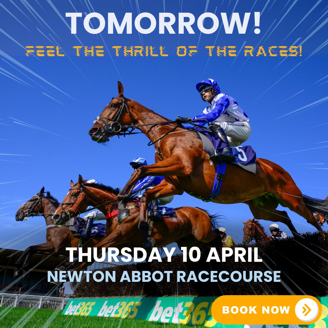 🏇 The racing season opener is tomorrow!

Book your tickets online now to enjoy discounts and fast-track entry at the gates (sale ends at midnight).

Don’t miss the excitement – we can’t wait to welcome you back!

🎟️ tinyurl.com/z12P0oBC