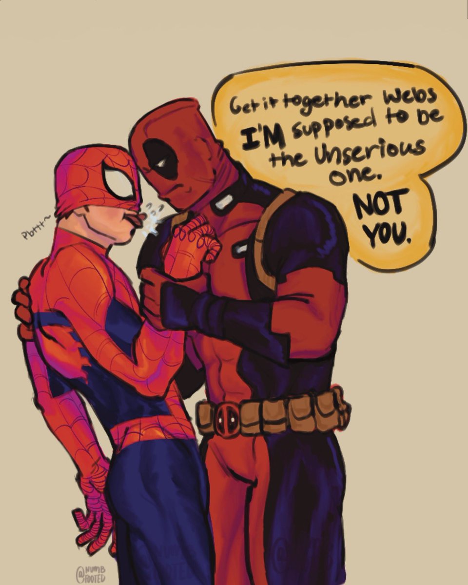 NumbfootedOG's tweet photo. Spideypool fanart me made UARGGG
#spideypool #spidermandeadpool #Spiderman #deadpool https://t.co/8iDQsyQ6RC