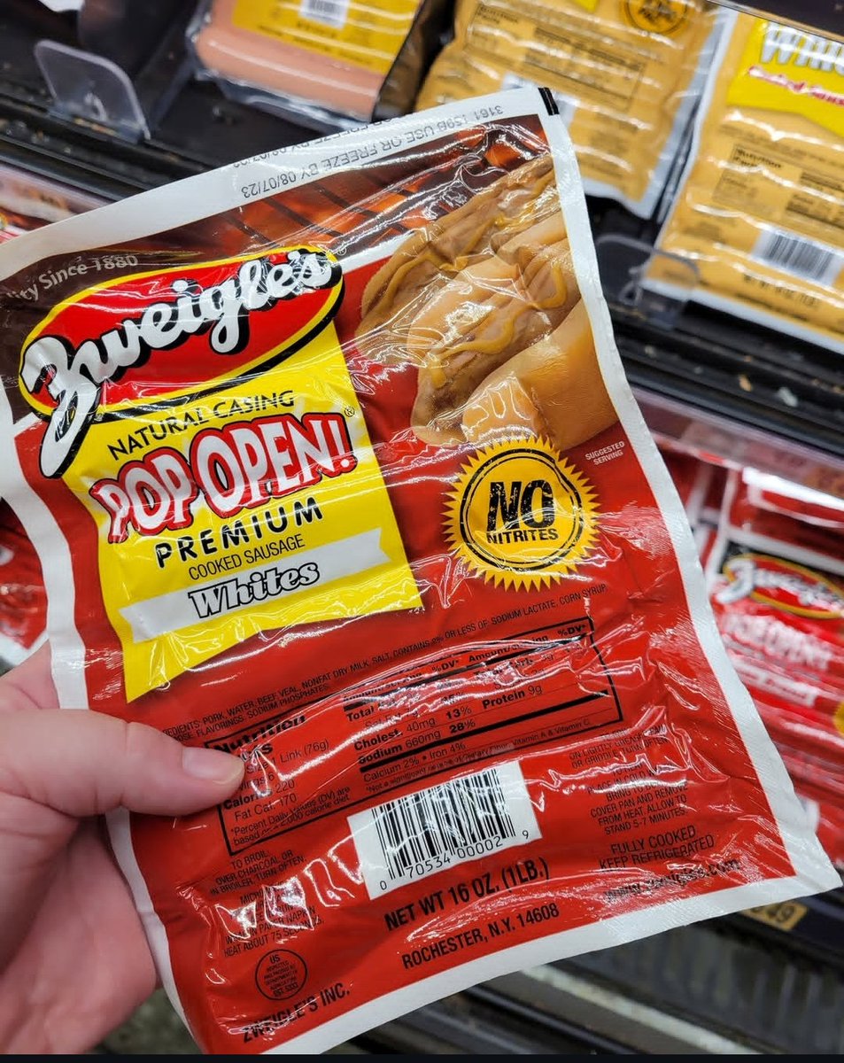 zweigleshots's tweet photo. You'll never catch me leaving Wegmans without one of these bad boys in my cart 🛒🌭 https://t.co/Prr7F1Pyym