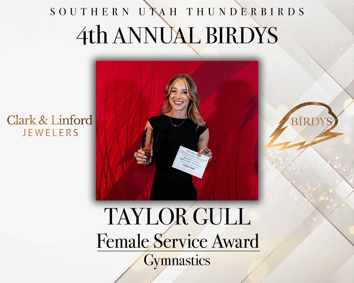 Congratulations to our 2025 Female Service Award winner; Taylor Gull 🏆

#TBirdNation ⚡️ #RaiseTheHammer