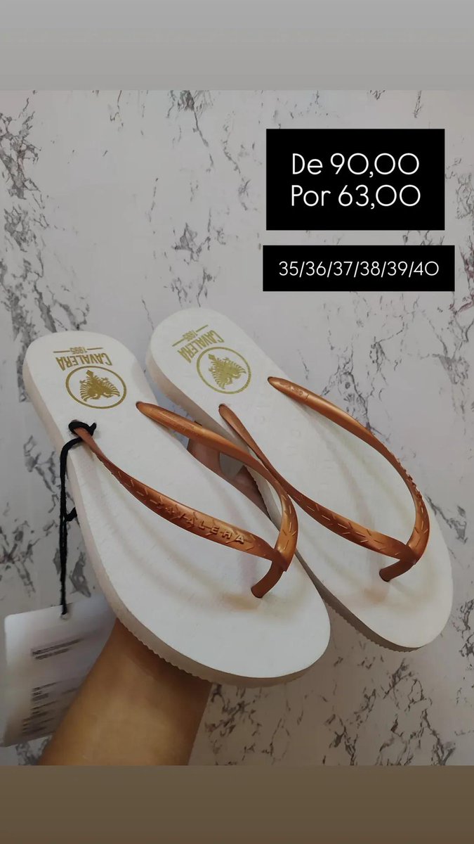 PROMOÇÃO CHINELO CAVALERA ✨ 

REALIZAMOS ENTREGAS VIA MOTOBOY E CORREIOS PARA TODO O BRASIL 🇧🇷🛍️

RUA JOSIAS 13, CIDADE DE DEUS 📍