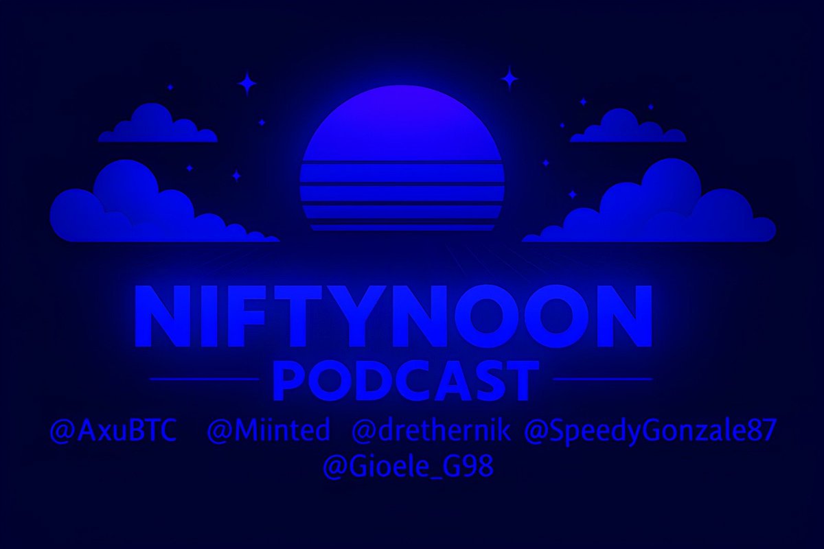 🎙️ The NiftyNoon Podcast is LIVE!

Explore the heart of Web3 — trends, innovations, and stories shaping our decentralized world.
Fresh episodes weekly at 3PM ET 👉 rss.com/podcasts/nifty…

Brought to life by:
<a href="/AxuBTC/">Axu (🌐, ✈️)</a> @Miinted <a href="/drethernik/">Nik</a> <a href="/SpeedyGonzale87/">SpeedyGonzale</a> @Gioele_G98