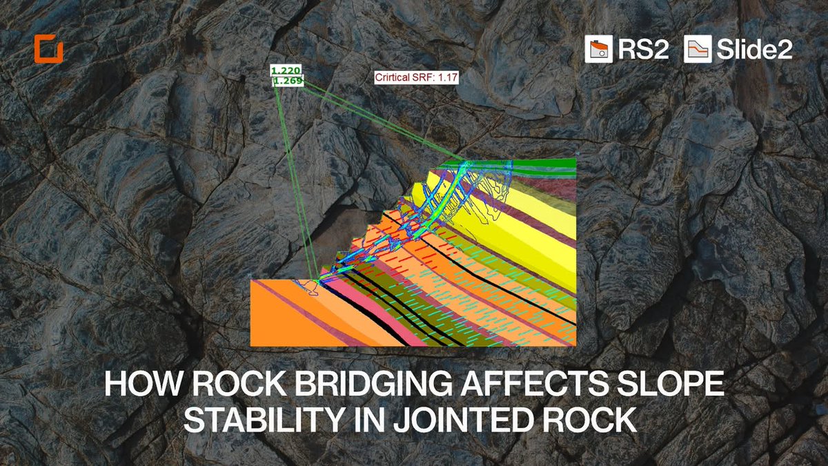 Rocscience's tweet image. Not all failures follow joint planes from start to finish. ⚠️🪨

This RS2 simulation by Dr. Alireza Azami shows how rock bridging shifts failure paths &amp;amp; impacts slope stability.

Click here to view the full carousel: bit.ly/424ZKWQ

#Rocscience #SlopeStaiblity