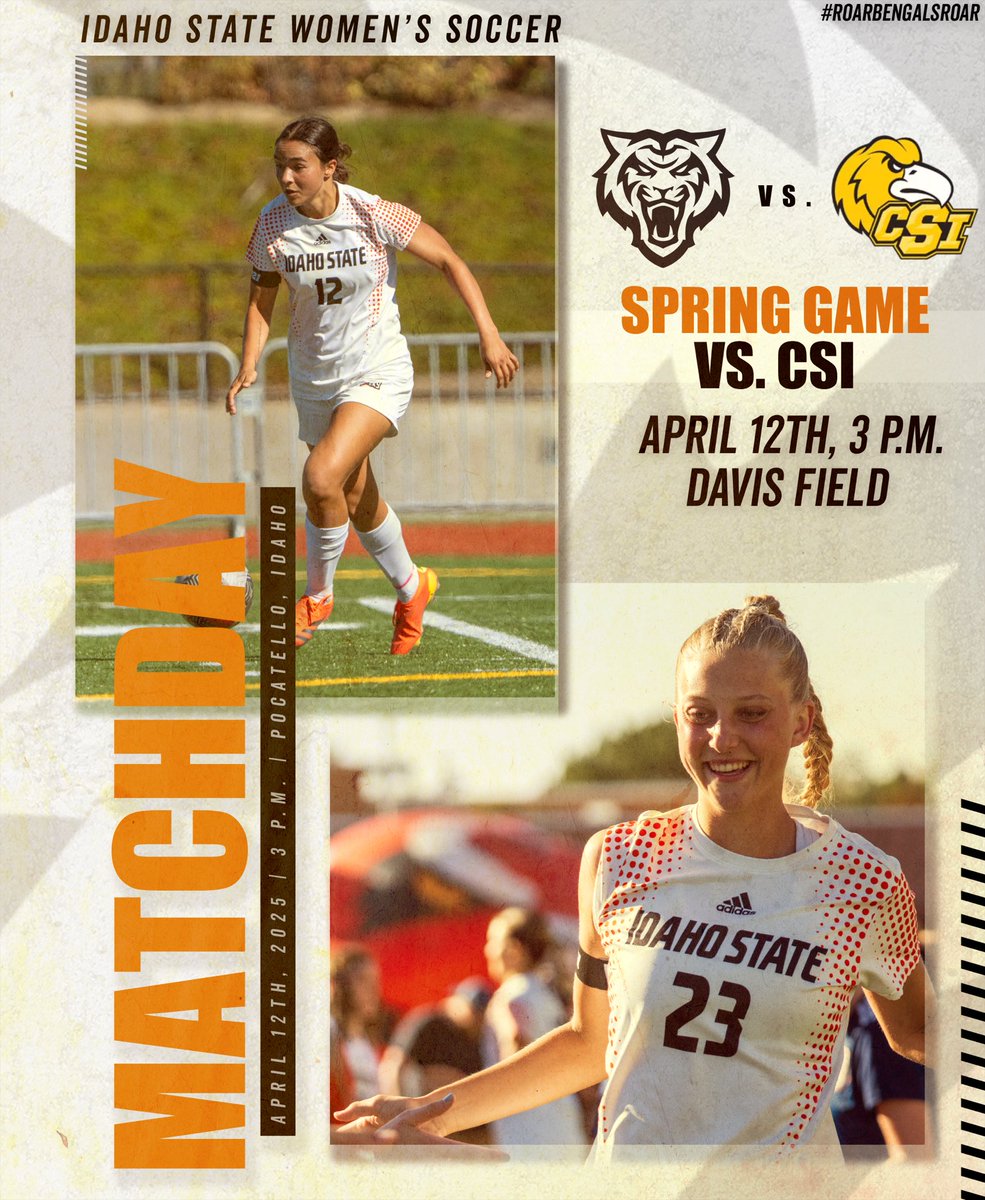 𝗕𝗔𝗖𝗞 𝗢𝗡 𝗧𝗛𝗘 𝗣𝗜𝗧𝗖𝗛⚽️💥

We return to Davis Field to take on College of Southern Idaho at 3 P.M. for our second spring game👏

Admission is free for all spectators!!

#RoarBengalsRoar