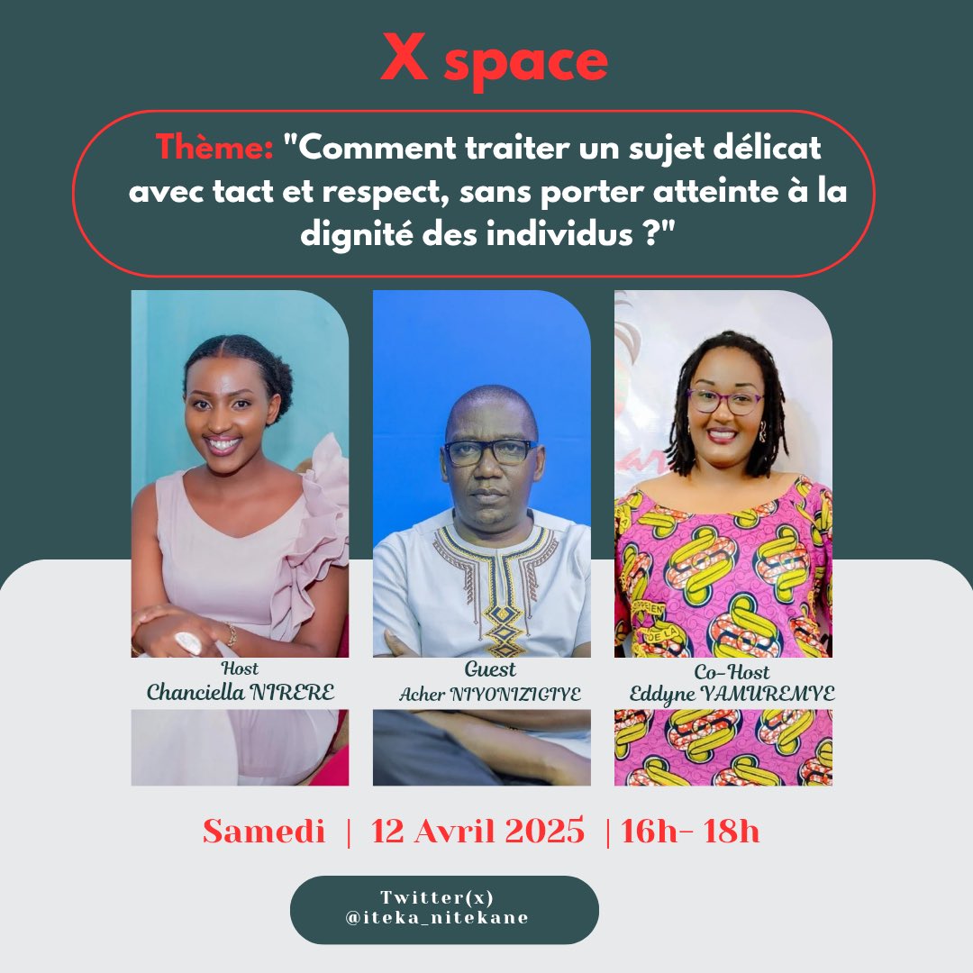 Turabahaye kaze muri iki kiyago. Biraboneka ko kwubaha agateka ndemanwa hari igihe bigorana, ariko si ivyo gufata minenerwe, vyonona vyinshi... Birashoboka ko tuvugana ku bintu bigoye canke bibabaje ariko tudatukanye!