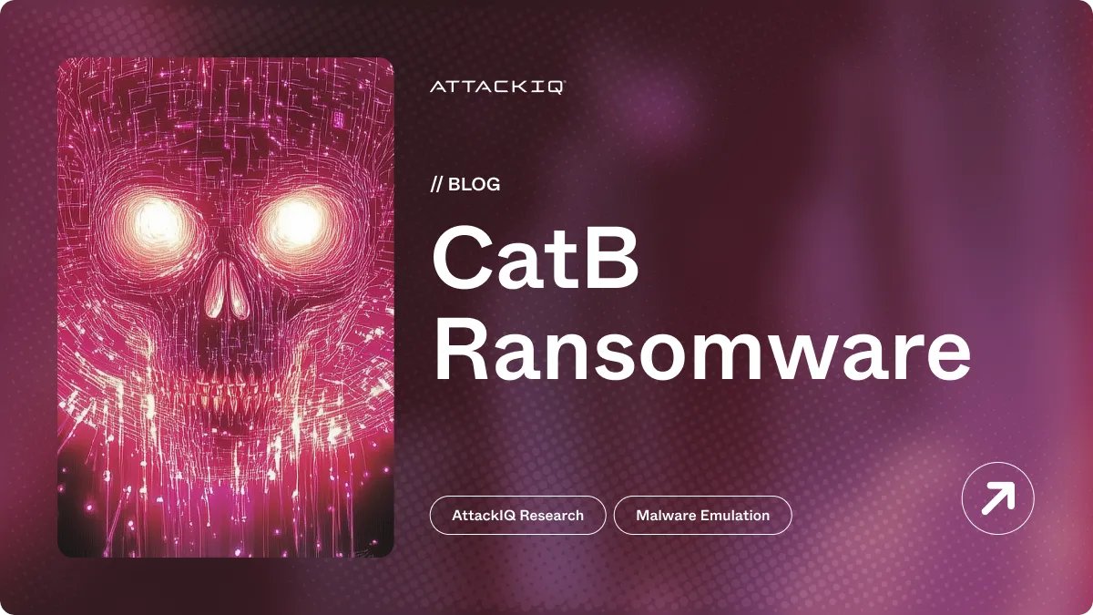 AttackIQ's tweet photo. CatB ransomware is still a threat—and it's linked to the espionage group #ChamelGang. 

Our latest emulation maps real-world TTPs like DLL hijacking, VM evasion, and data theft to help defenders detect and disrupt.

📖Learn more: https://t.co/avqSBUWMiY
#Ransomware #CatB https://t.co/vfU7oJvoFK