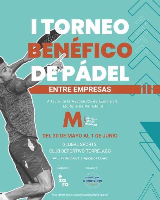 🥎🏆Muchísimas gracias a Ézaro Legal @ezarolegal por organizar el I Torneo Benéfico de Pádel entre empresas a favor de Asociación Esclerosis Múltiple Valladolid 💙🧡
Os dejamos con toda la ℹ️ para poder participar en este torneo solidario donde cada golpe cuenta 💪