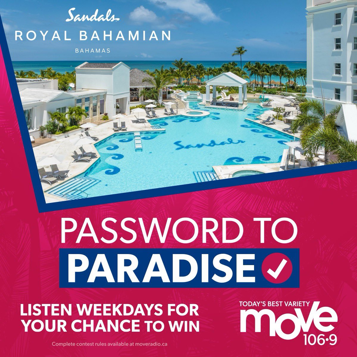 LAST WEEK TO WIN #PasswordtoParadise 🏖 Who are you bringing?? 

You could win an all-inclusive Caribbean vacation for two to Sandals Royal Bahamian in Nassau, Bahamas!🤞 
Brought to you by <a href="/SandalsResorts/">Sandals Resorts</a> - Get Closer in The Caribbean 
#sponsored