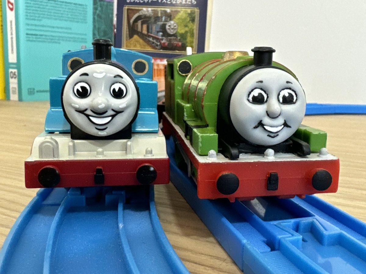 TrainMania19's tweet photo. They put a second item in the package what??????? 

Nobody told me they made an 80th Percy? https://t.co/GpOGMoaZfy