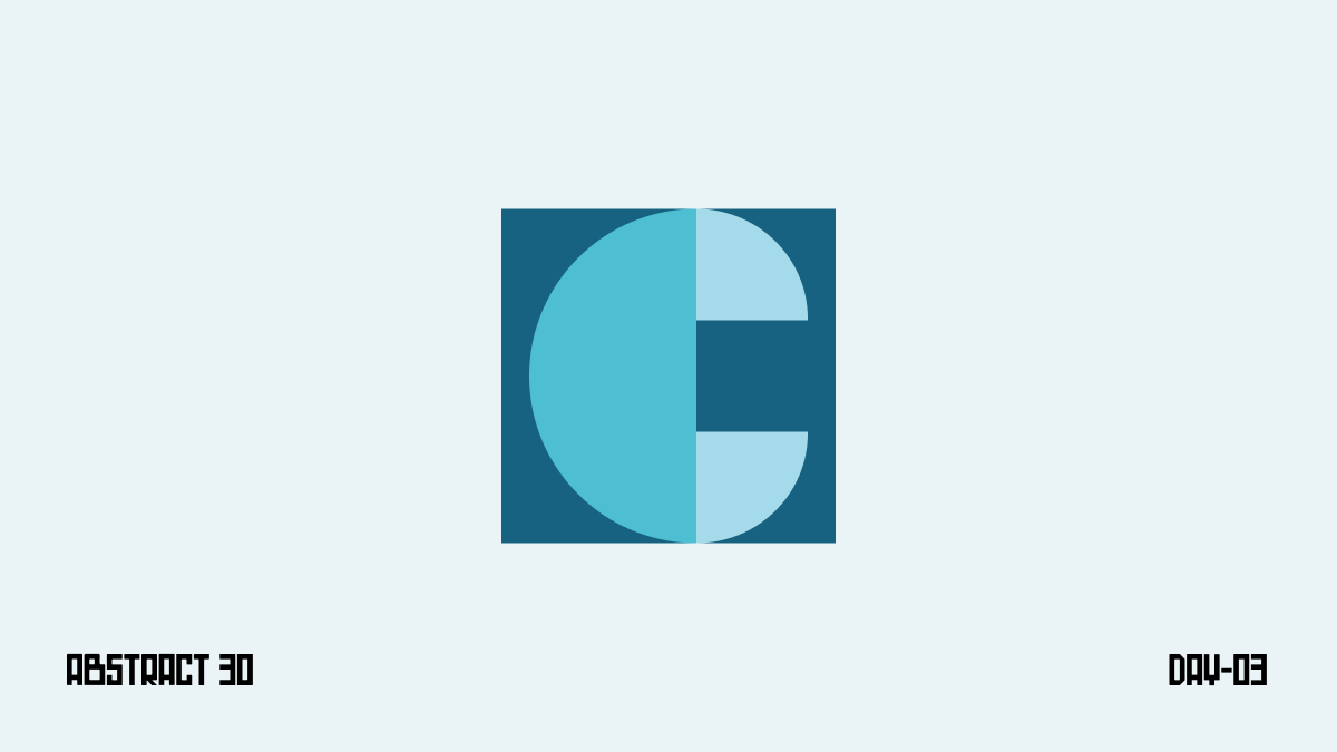 Designatiev's tweet image. Day 3 — C
Curves take over today. Still blue, still bold. Simplicity in every line.
#Abstract30 #LetterC #GeometryDesign