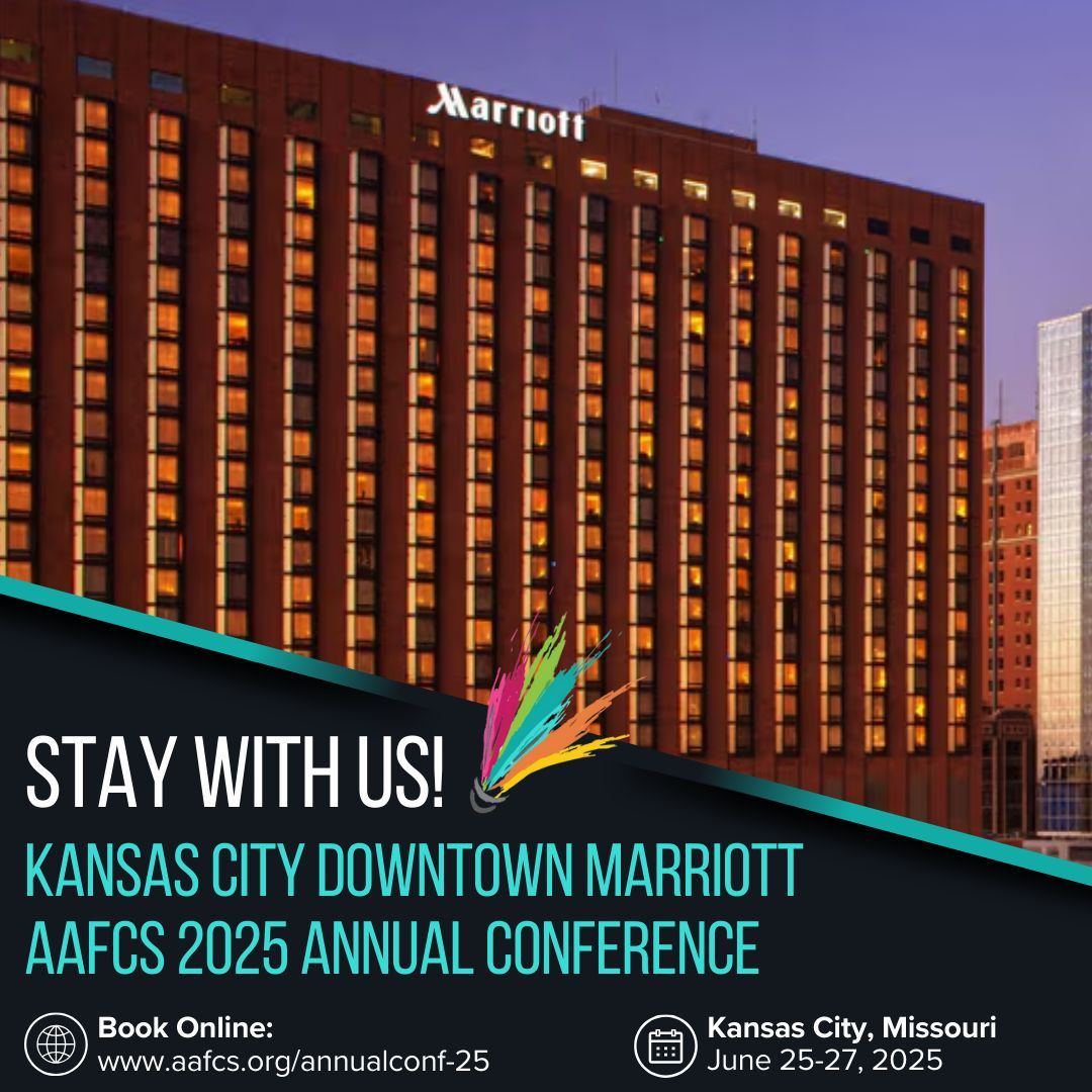 Stay with us at the AAFCS 2025 Annual Conference in Kansas City, MO! 🌟 

Book your room at the Kansas City Downtown Marriott to stay close to all the action! 🛏️ Secure your spot today-Rooms are filling fast! 🎉

🔗 Book Now: bit.ly/3PrOFbb

#AAFCS #AAFCSAC25 #KansasCity