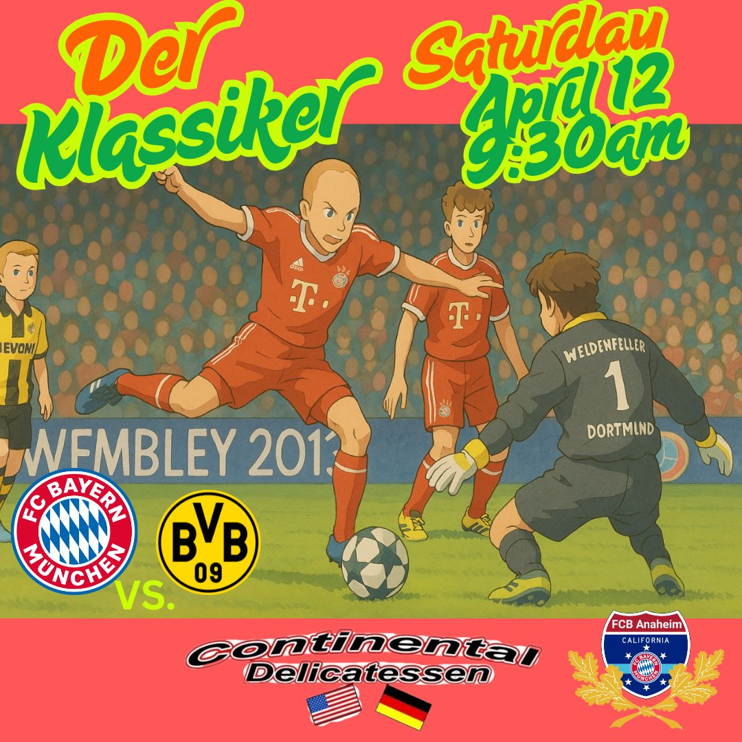 Join us for all the fun this Saturday for #DerKlassiker at the #ContinentalDeli in La Habra. See the facebook event here: facebook.com/events/1226544…
<a href="/FCBayernUS/">🇺🇸 FC Bayern US 🇨🇦</a> <a href="/FCBayernEN/">FC Bayern</a> <a href="/FCBayernOmaha/">FC Bayern Fans-Omaha</a> <a href="/MiasanMiaCR/">🇩🇪Mia san Mia Costa Rica🔴⚪️</a> <a href="/MiaSanFrancisco/">🏆🏆🏆 Mia San Francisco 🏆🏆🏆</a> <a href="/MiaSanHollywood/">Mia San Hollywood</a>