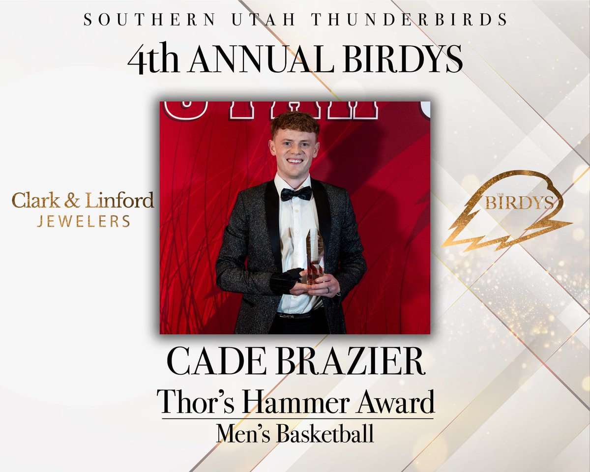 Congratulations to our 2025 Thor’s Hammer Award winner; Cade Brazier 🏆

#TBirdNation ⚡️ #RaiseTheHammer