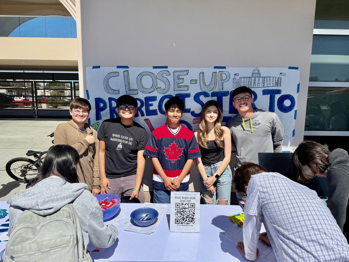 SMHS Close Up Washington DC Club Registers Voters - The Santa Maria High School Close Up Washington DC Club in conjunction with the League of Women Voters of North Santa Barbara County, registered and pre-registered over 50 students in ... smjuhsd.org/sys/content/ne…
