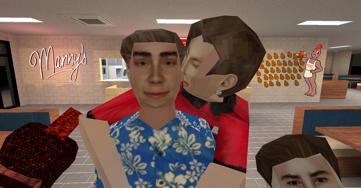 Bonemeal_'s tweet photo. Due to popular demand from the Chinese #mannys community, I made them kiss. ( ˘ ³˘)♥︎
#マニーズ #曼尼汉堡店 https://t.co/ogNSx0jgzC