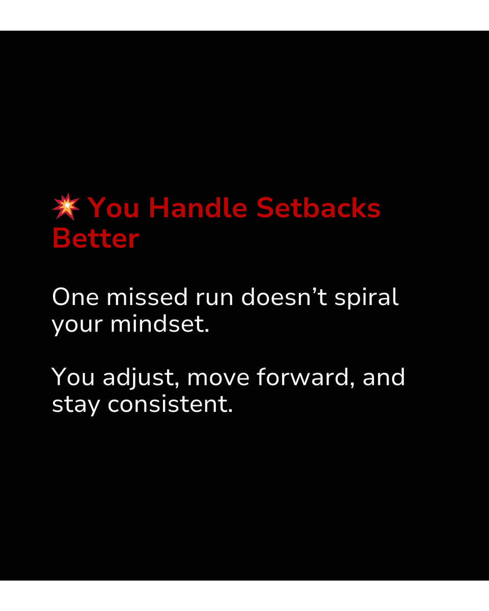 AJRunningCoach's tweet image. You’re improving as a runner if:

✅ You run by feel (not panic!)
✅ Recovery time shortens
✅ Setbacks no longer derail you

Improvement goes beyond PBs—it's about mastering the PROCESS 🧠🏃‍♂️

What's a non-time sign YOU'RE improving?👇

#AJRunningCoach #RunningProgress #Mindset
