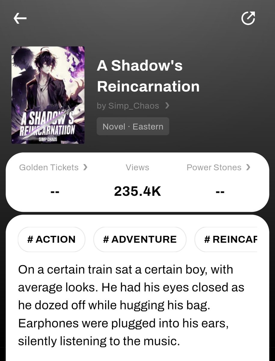 Simp_Chaos's tweet image. Monthly updates and I still get views, dayum. (It's abysmal compared to active stories on Wn, I know.) #webnovel #writing