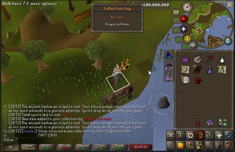 Dragon full helm obtained!