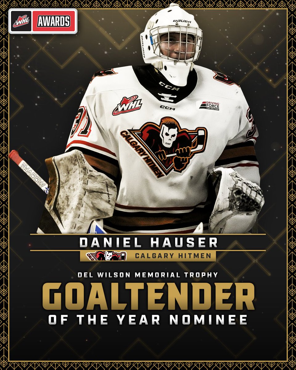 <a href="/bdnwheatkings/">Brandon Wheat Kings</a> <a href="/NHLFlyers/">Philadelphia Flyers</a> Daniel Hauser of the <a href="/WHLHitmen/">Calgary Hitmen</a> has been named an Eastern Conference finalist for the Del Wilson Memorial Trophy. #WHLAwards