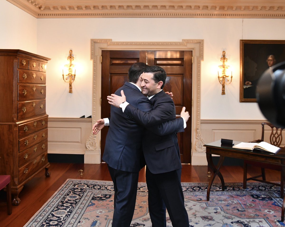 Bakhtiyor Saidov 🇺🇿 (@fm_saidov) on Twitter photo Great pleasure to meet with U.S. Secretary of State H.E. <a href="/SecRubio/">Secretary Marco Rubio</a> for a comprehensive exchange on the current dynamics and future direction of #Uzbekistan–#US Strategic Partnership. We covered a broad range of key areas, including strengthening political dialogue, expanding Great pleasure to meet with U.S. Secretary of State H.E. <a href="/SecRubio/">Secretary Marco Rubio</a> for a comprehensive exchange on the current dynamics and future direction of #Uzbekistan–#US Strategic Partnership. We covered a broad range of key areas, including strengthening political dialogue, expanding