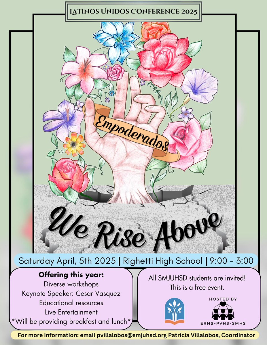 ERHS Students Lead Latinos Unidos Conference - Righetti High School’s Latinos Unidos Club, supported by SMHS and PVHS student leaders, has been organizing and will soon celebrate the 13th consecutive year of the Latinos Unidos Conferenc... smjuhsd.org/sys/content/ne…