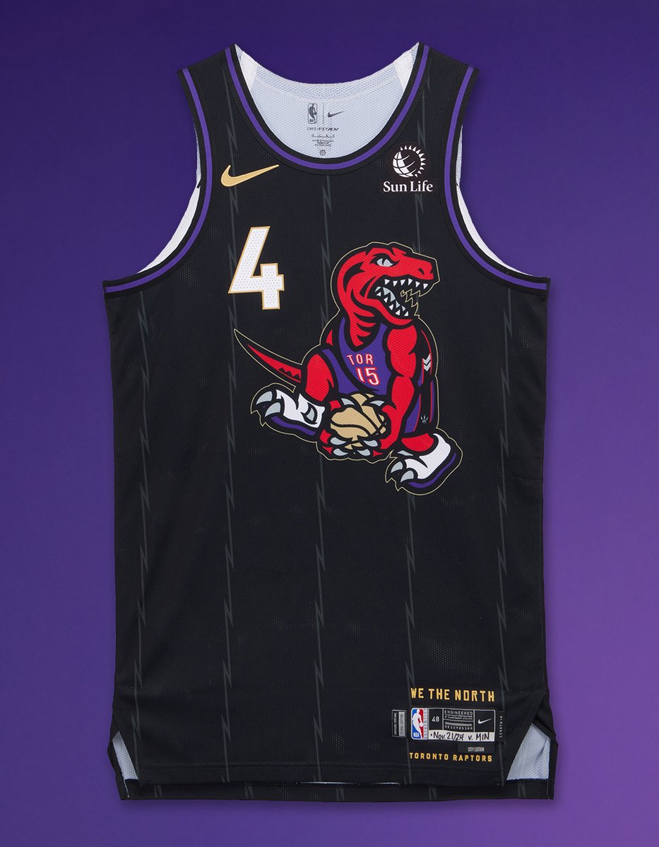 Introducing “Toronto’s Finest”—a tribute to the Raptors’ roots and Vince Carter’s iconic 2000 Dunk Contest win. 🔥🏀 🦖

Check out City Edition jerseys like this one here: sothebys.com/en/buy/auction…