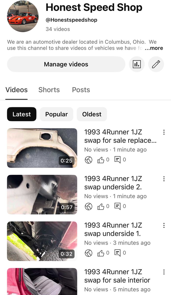 Videos of our 1993 1jz swapped 4runner for sale.  Link:  youtube.com/@honestspeedsh…