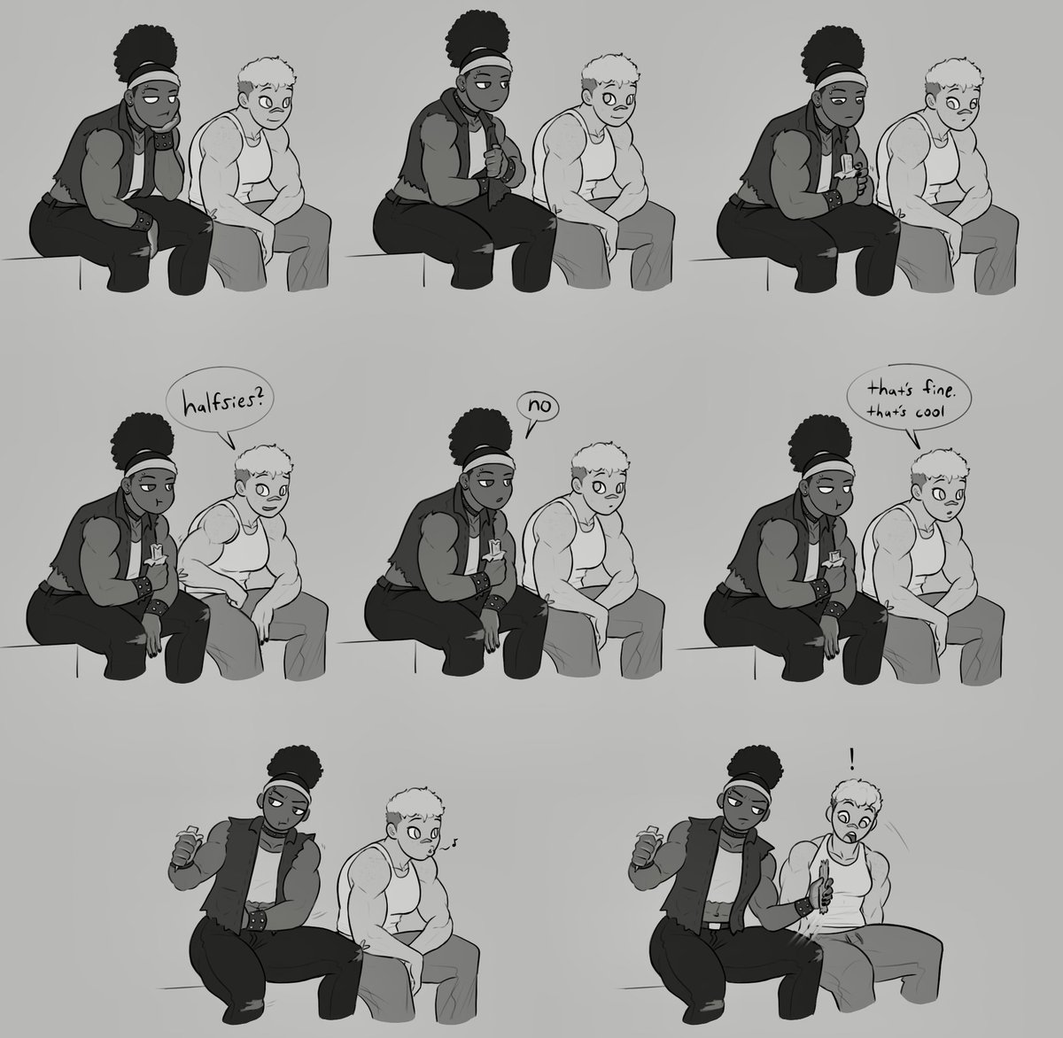 RRRZuni's tweet photo. An old skit with Momo and Tryggi (modern AU) https://t.co/AaxIS2EnbS