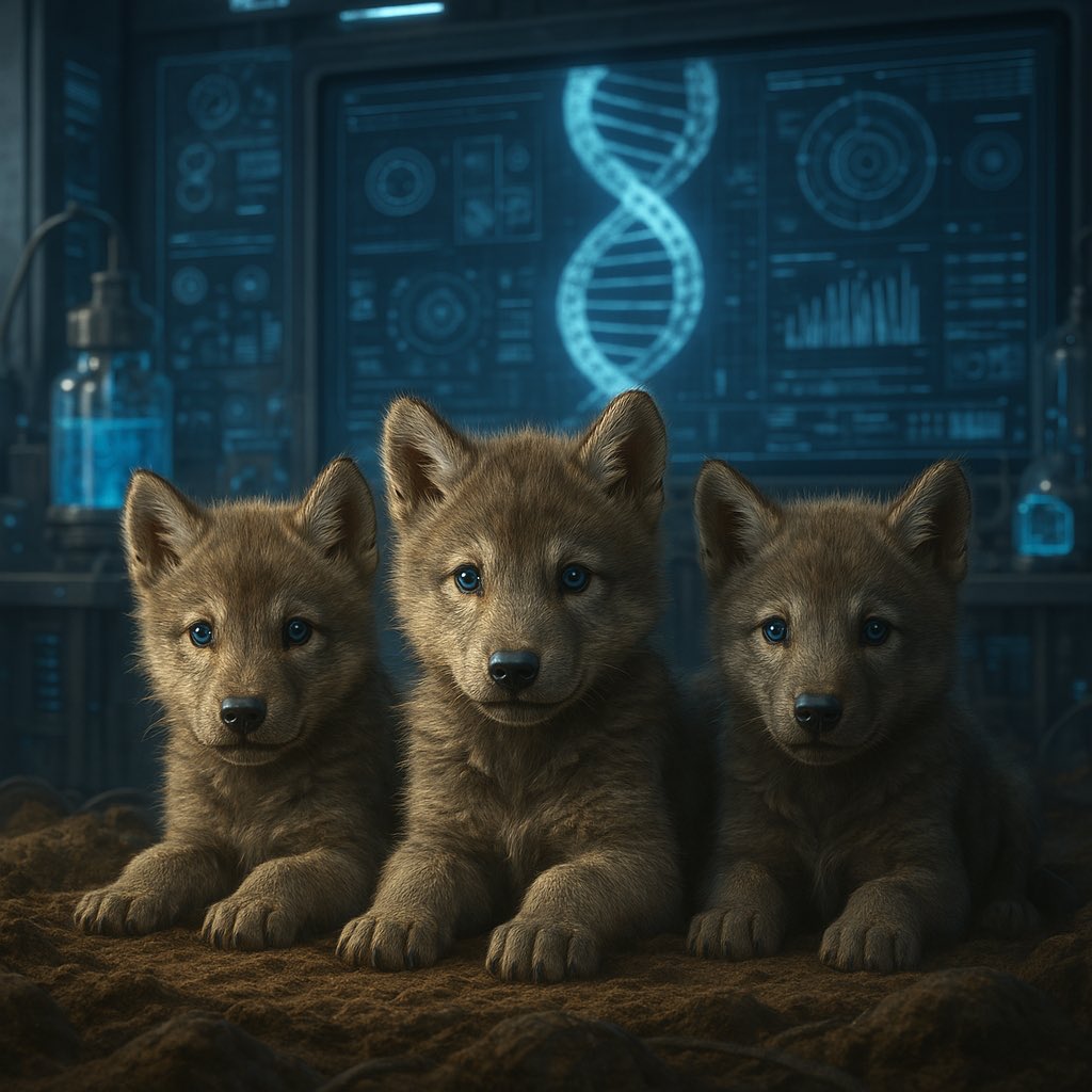 12.000 yıl sonra diriltildiler! Bilim insanları antik DNA ile Romulus, Remus ve Khaleesi adında 3 ulukurt yavrusu yarattı. #science #genetics #bilim #ulukurt