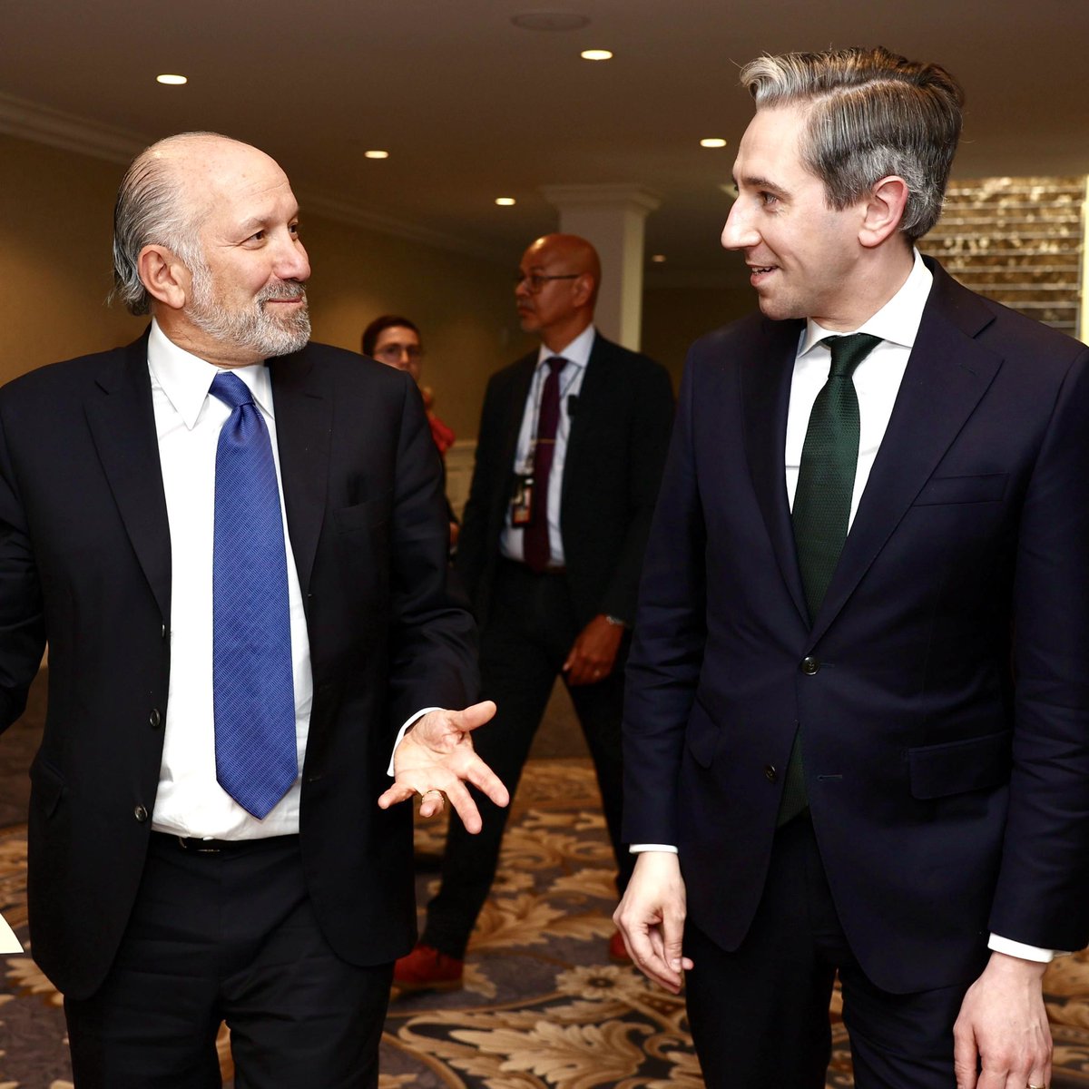 Pleased to meet Secretary of Commerce Howard Lutnick in Washington D.C. today. We discussed President Trump’s tariff announcement.

We had a valuable exchange on pharma and EU-US trade. Ireland will be a voice for calm, constructive engagement.