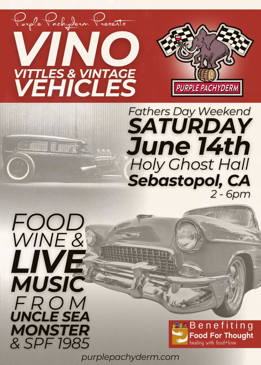 Vino, Vittles &amp; Vintage Vehicles, is back, June 14th, 2025!