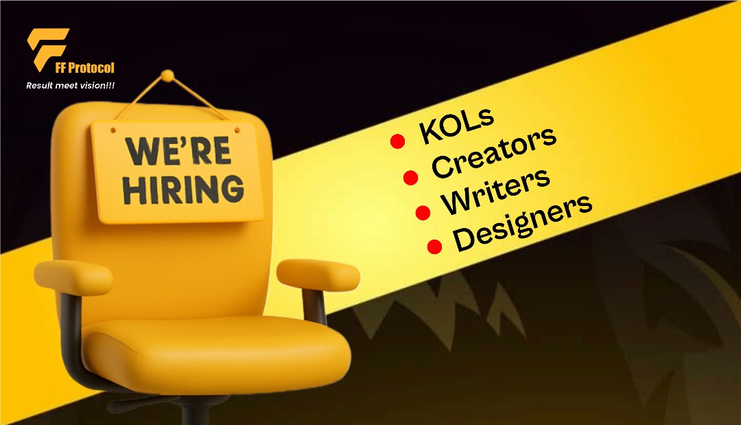 FF, a marketing agency, is looking for the following:
-KOLs
-Creators
-Writers
-Designers.

Link up!