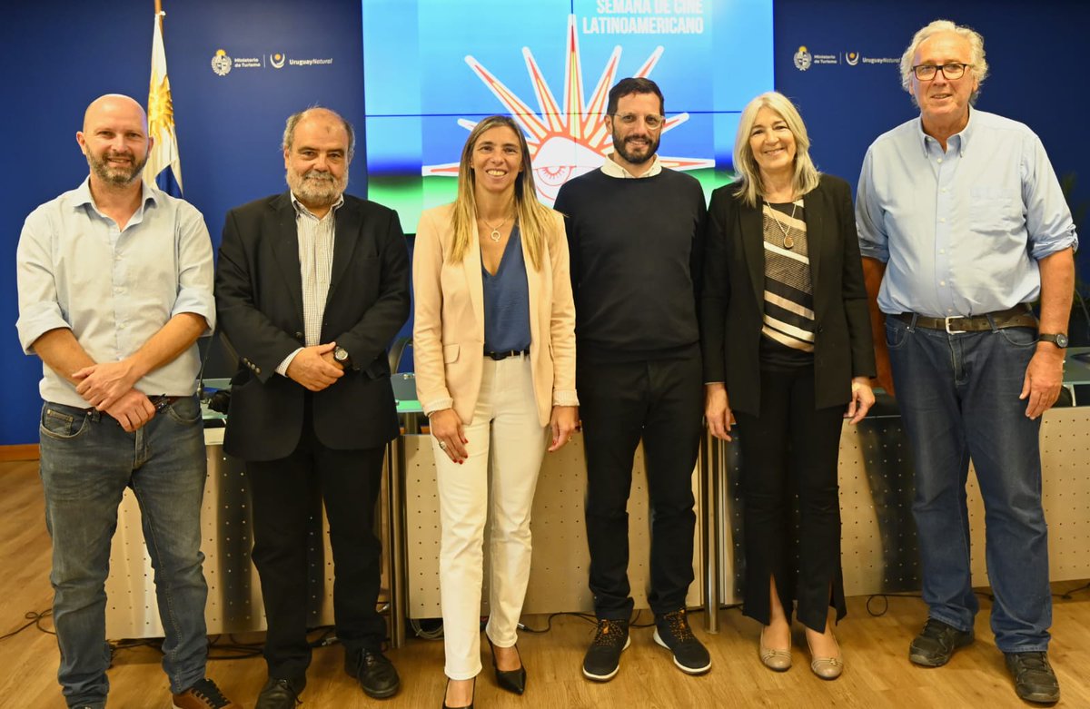 minturuy's tweet photo. Del 14 al 19 de abril, se realizará la Semana del Cine Latinoamericano, en el Espacio CRA de La Floresta, Canelones, cuyo lanzamiento se realizó el 9 de abril en el Ministerio de Turismo. 

En la oportunidad, la ministra (i) de Turismo, Ana Claudia Caram Rivero, felicitó a los organizadores y reconoció la labor de Hyara Rodríguez, quien fuera directora General de Secretaría del MINTUR entre los años 2012 y 2020: "es para nosotros una alegría que aún sigas estando y demostrando como en cada instancia, uno puede estar y sobre todo en lo que implica a la democratización de la cultura”. 

Luego Caram destacó el trabajo de Canelones, “que es un departamento que viene demostrando una amplitud en el crecimiento turístico y cultural que lleva las iniciativas a cada rincón del departamento”. 

En cuanto al evento, resaltó la interacción con jóvenes, el intercambio generacional y “eso nos muestra la increíble oferta turística y cultural que tiene el Uruguay, reforzando la identidad de lo que somos”. 

Más info: https://t.co/ohHhmumm5m

#UruguayNatural 
#Turismo 
#Cultura 
#Cine 
#LaFloresta