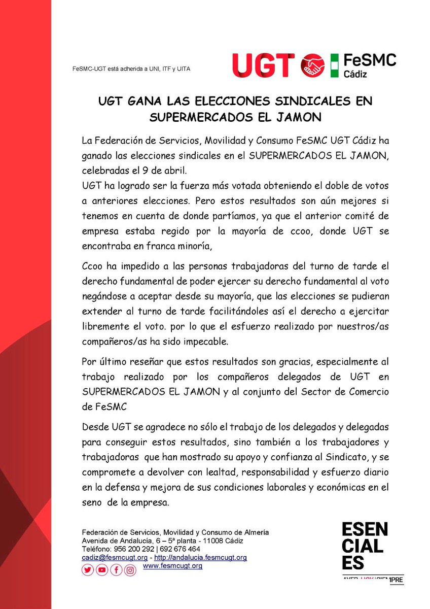 FeSMC UGT CADIZ (@fesmcugtcadiz) on Twitter photo 