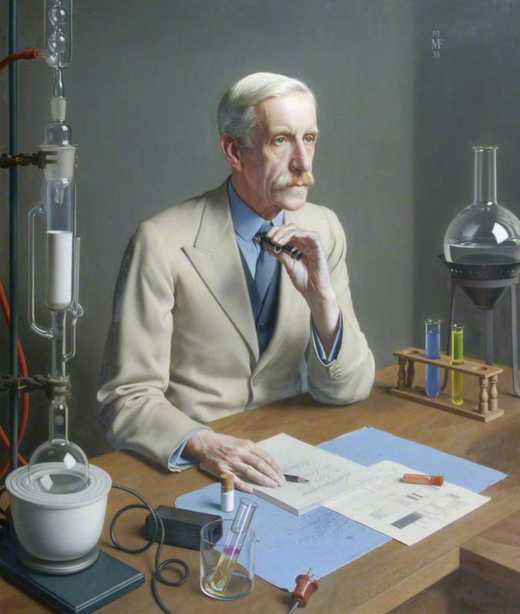 Meredith Frampton painted what he called 'decisive people who had achieved a lot in the worlds of the arts, science or public services,'  and so it is with this portrait (1938) of Frederick Gowland Hopkins, who was awarded the Nobel Prize for the discovery of vitamins.