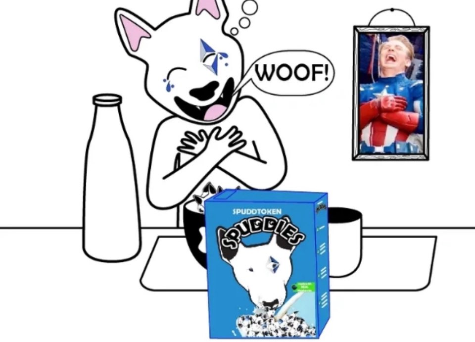 spuddtoken_eth's tweet photo. Woof [ to those who thought the market would continue to tank, have some spuddies on me sir $SPUDD ]

https://t.co/snn9oqDWK8 

#spudd #CaptainAmerica https://t.co/SPpPRMTzdo