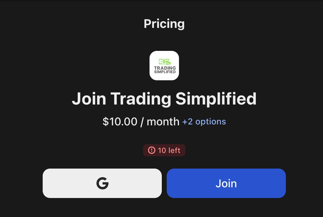 TradeSimplify7's tweet photo. Join my WHOP community to unlock valuable investing insights and master the markets. New to investing? My beginner courses will equip you with the essential foundations for trading and investing success. Whether you're a novice or a seasoned trader, this WHOP is designed to give you a competitive edge in investing and day trading. Click the link below to secure your spot!
https://t.co/fpMcMdKTNP