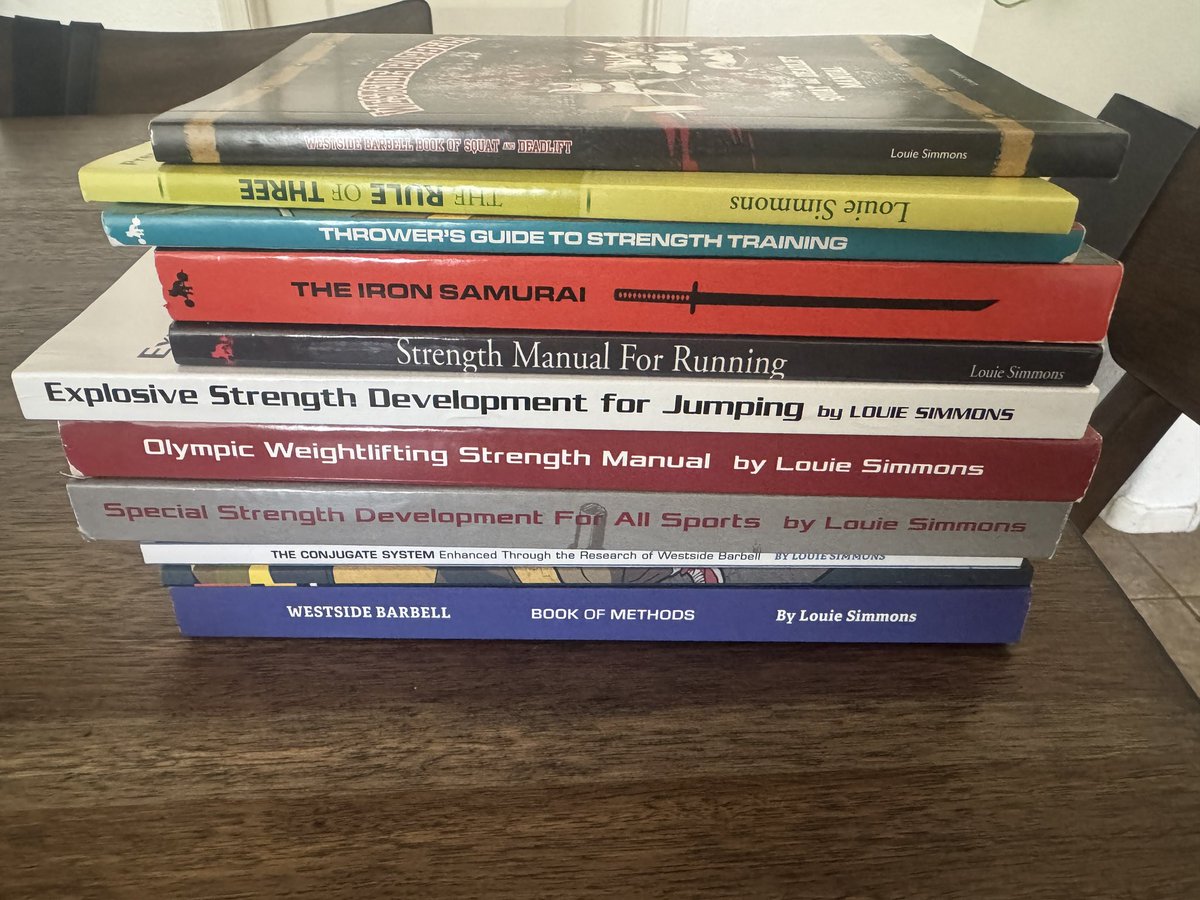Coach Jake (@coachaffronti) on Twitter photo One thing I’ve learned to appreciate over the last several years is reading more books. Saw the bundle <a href="/WESTSIDEBARBELL/">Westside Barbell</a> and couldn’t resist. Anyone else have any recommendations for the summer reading list? One thing I’ve learned to appreciate over the last several years is reading more books. Saw the bundle <a href="/WESTSIDEBARBELL/">Westside Barbell</a> and couldn’t resist. Anyone else have any recommendations for the summer reading list?