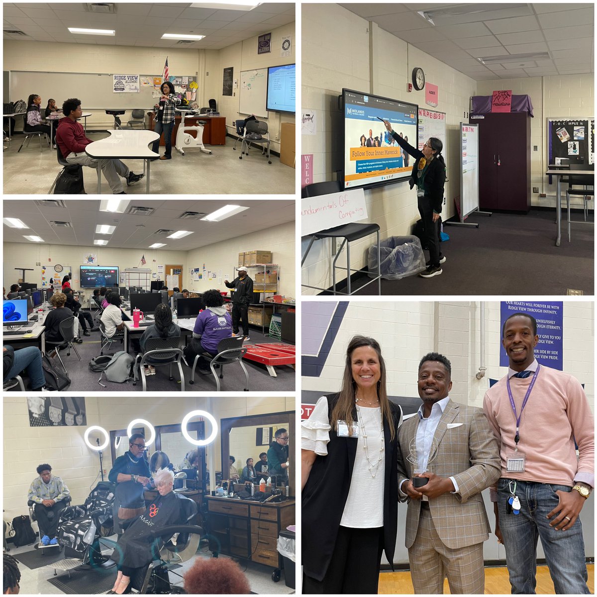 Career Day at Ridge View was a powerful experience! Our Blazers explored pathways in healthcare, business, tech, and more. Special thanks to our keynote speaker, Dr. Timothy Hunter, for inspiring students to lead with purpose and passion. 💜🩶 <a href="/MooreKimD/">Dr. Kim D. Moore</a> <a href="/RVHS_Counseling/">RVHSCounseling</a>