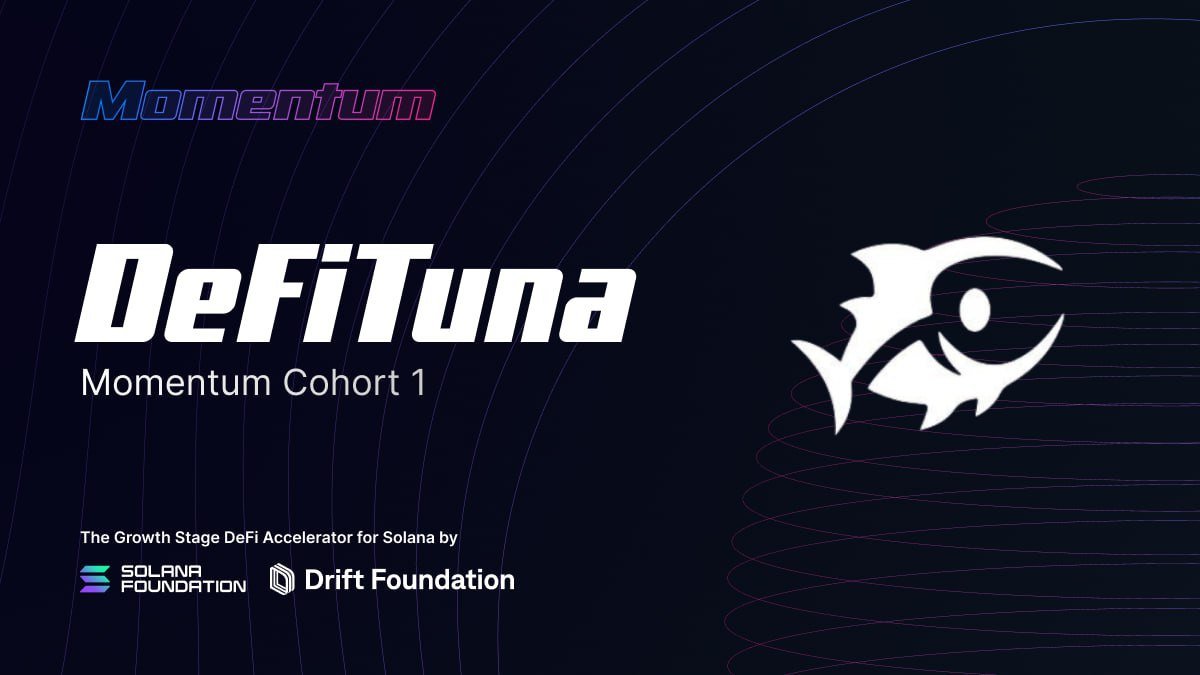 DefiTuna is excited to be part of Momentum Cohort 1, a DeFi-focused accelerator by <a href="/DriftFDN/">Drift Foundation</a>  and <a href="/SolanaFndn/">Solana Foundation</a>. 

See you in NYC for <a href="/SolanaConf/">Solana Breakpoint 🇦🇪 Abu Dhabi Dec 11-13</a> Accelerate!