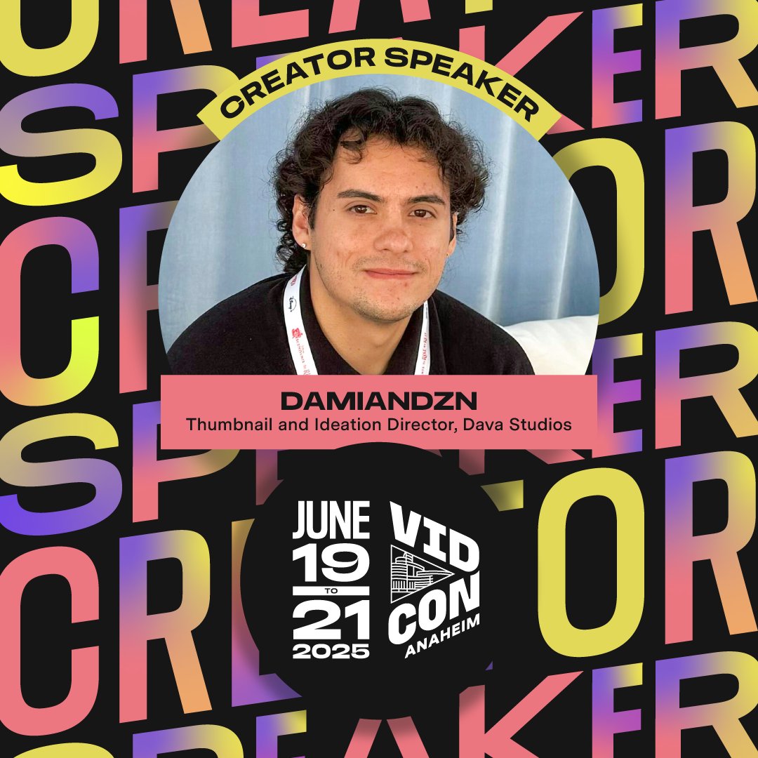 Yooo! sooo excited to announce that I’ll be a Speaker again @vidcon!

More about what I'm speaking on later!

Tickets are on sale today at vidcon.com/anaheim   join me at #VidConAN25, June 19 – 21.

Let's gooo!!