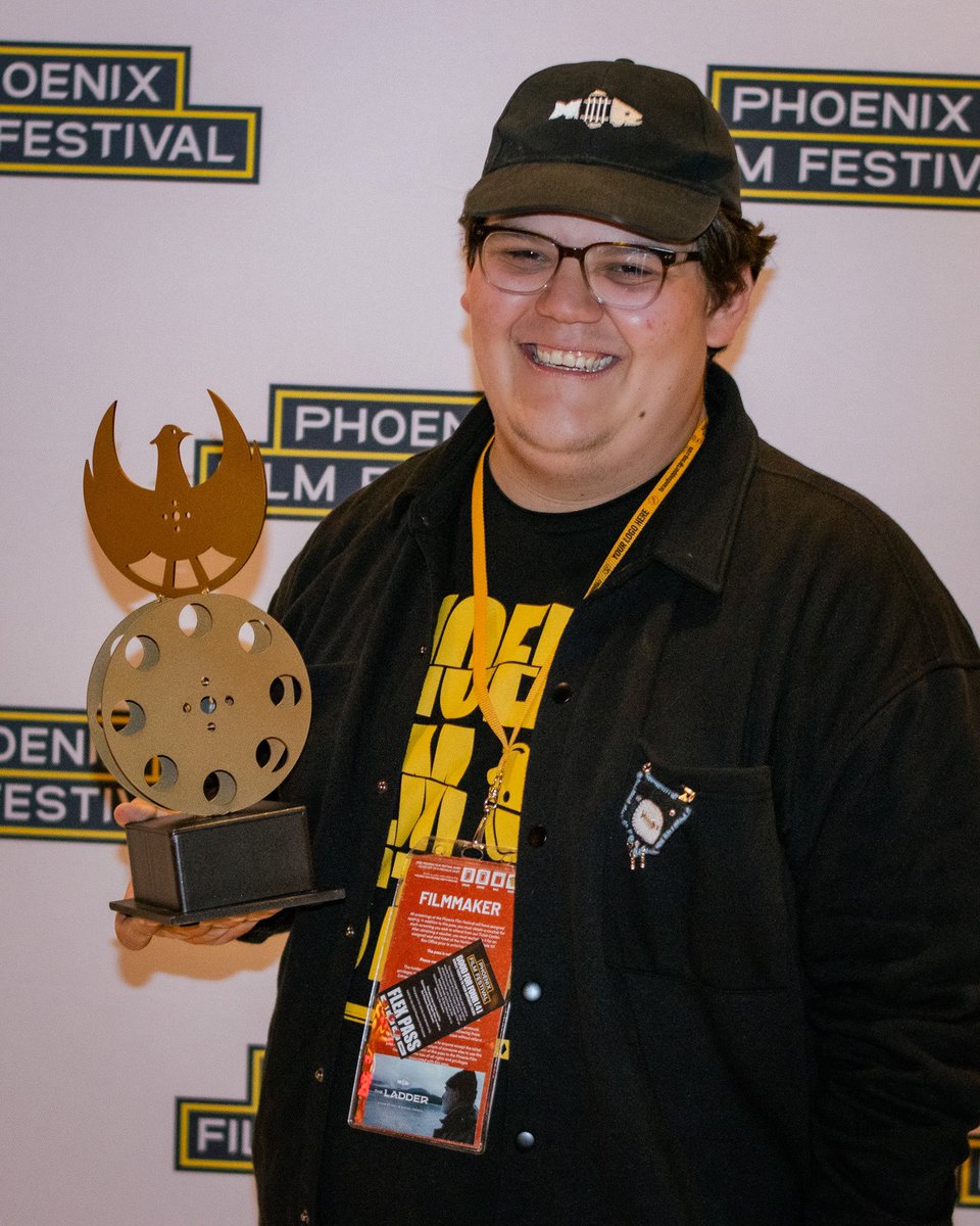 emiliofilms's tweet photo. realized i didn’t post on twitter that i won ARIZONA FILMMAKER OF THE YEAR at the 2025 phoenix film festival ❤️

it was truly unexpected but such a great honor and @theladderfilm had 3 really successful and exciting screenings last weekend https://t.co/F2ObLe32NN