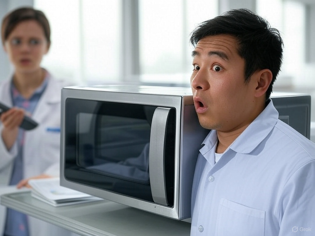 My colleague invented a teleporter. I sent myself to the kitchen to get cookies. Stuck in the microwave. The cookies were delicious.

#madscientists
<a href="/madscientists_x/">Mad Scientists 🧪</a>