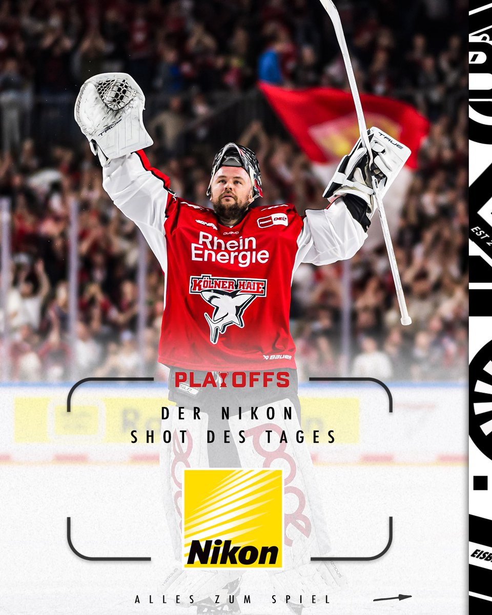 Eisblog_'s tweet photo. Kölns Traum lebt weiter! 🦈

Uff! Die Haie holen sich auch Spiel vier der Serie gegen den Hauptrundenmeister und könnten damit bereits am Freitag ins Finale einziehen. Erneut ist es kompromisslose Defensivarbeit und ein überragender Julius Hudacek, die zum Schlüssel werden. 🔥😳

#Eishockey 🧊
-
📸 City-Press